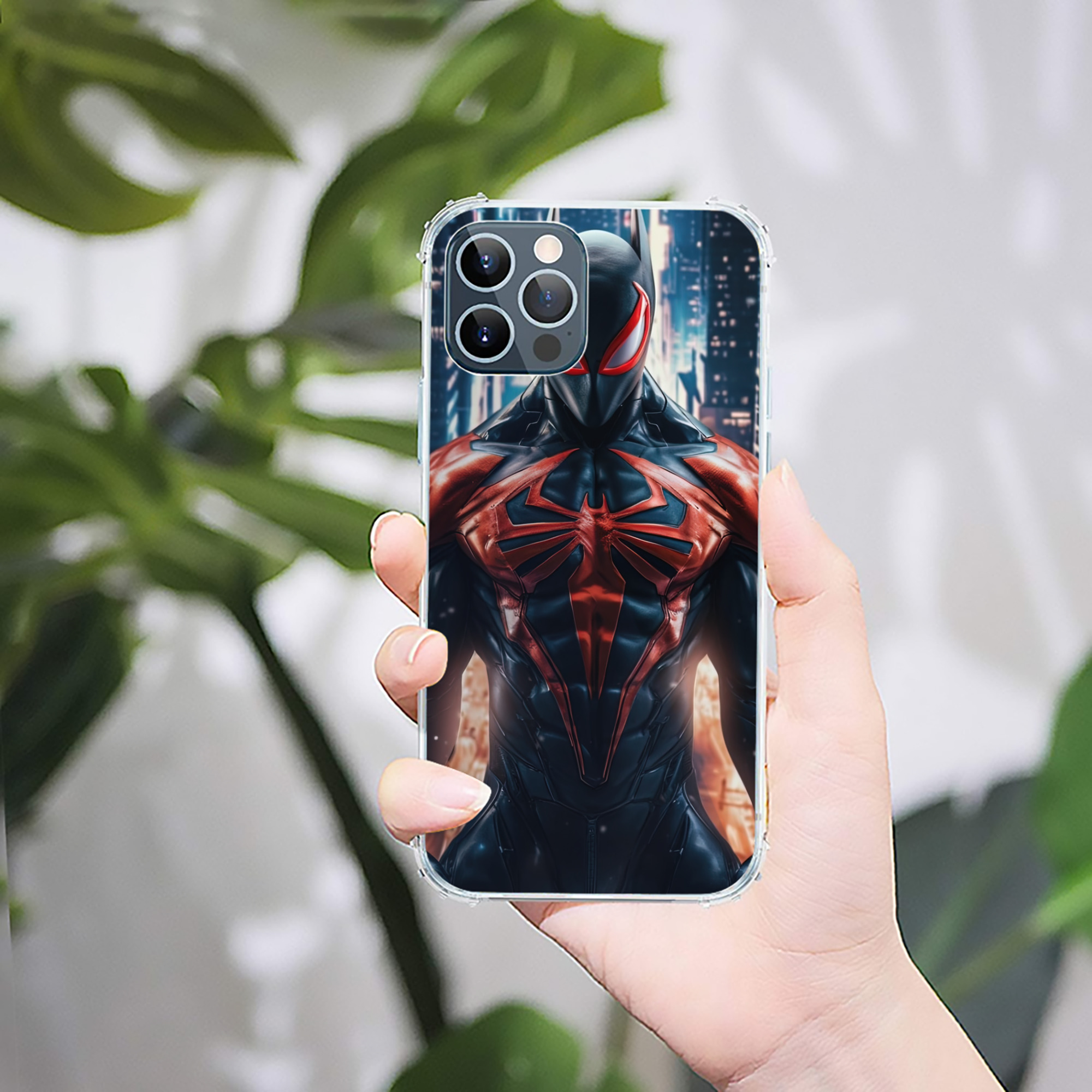 （画像用） Spider Man スパイダーマン 【iPhone 12シリーズ対応】透明スマホケース（クリアソフトケース）